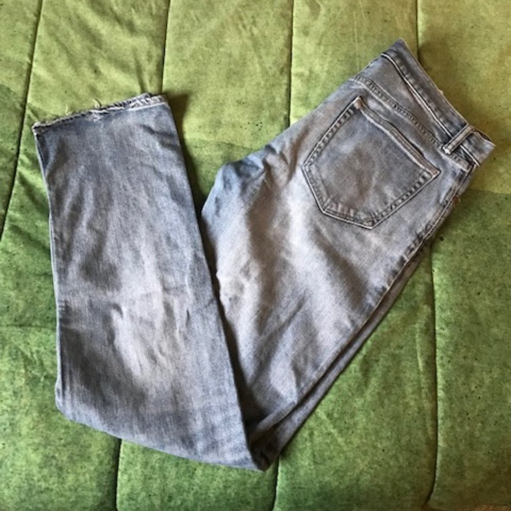 Men's Banana Republic Straight Jeans Light Blue Washed Denim 33Wx34L